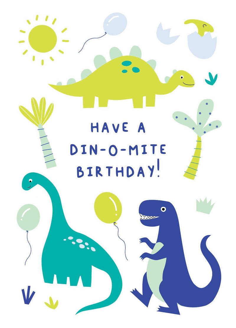 Have a Din-O-Mite Birthday! Birthday Card (105 x 148 mm)
