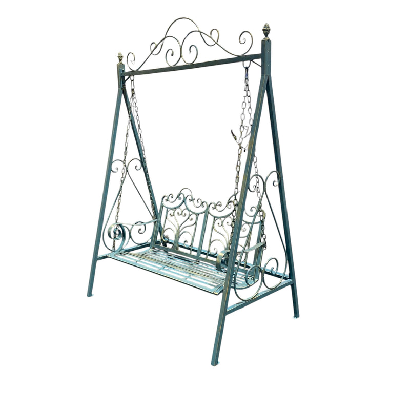 BLUE/GOLD METAL SWING BENCH