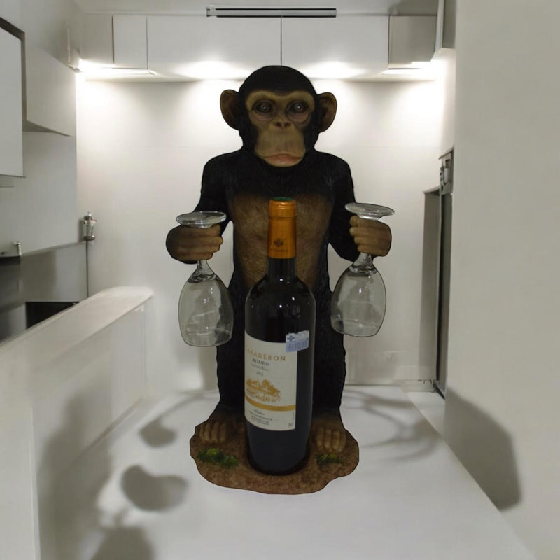 46CM MONKEY WINE BOTTLE HOLDER