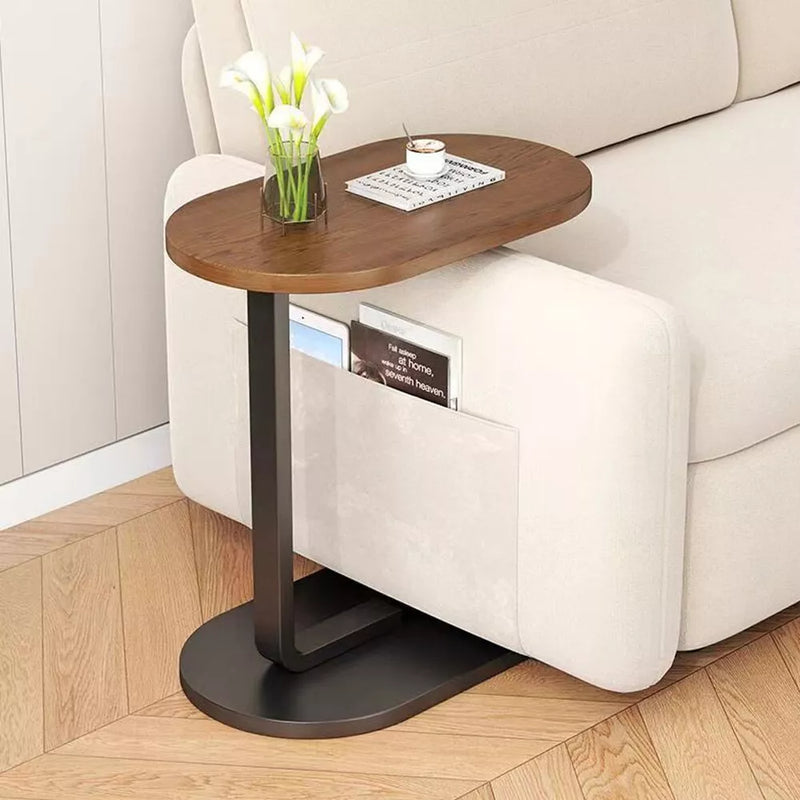 Small C-shaped Table End Table for Sofa Side Table Nightstand for Bedroom Modern