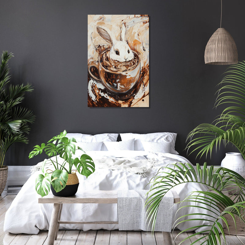 Bunny in Cocoa Canvas