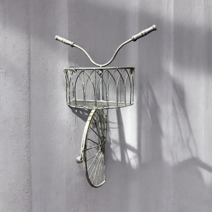 WHITE BICYCLE PLANTER