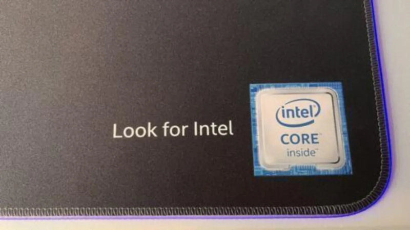 Intel Gaming Mouse Pad Blue Led Light-Up Anti Slip 36.5X25.5cm for PC and Laptop