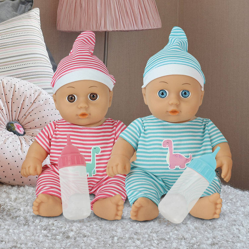Twins Baby Dolls & Accessories 2-Pack – 23cm Play Set