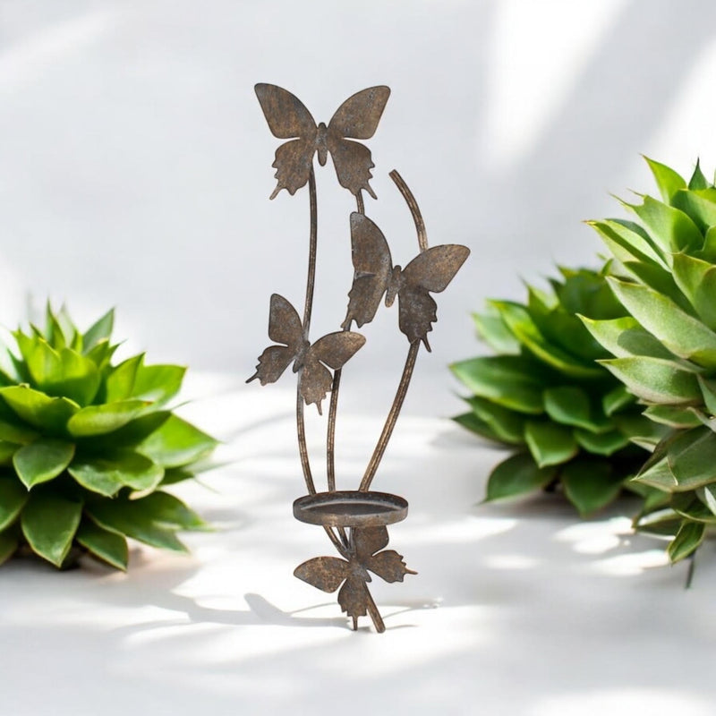 50CM METAL CANDLE HOLDER BUTTERFLY