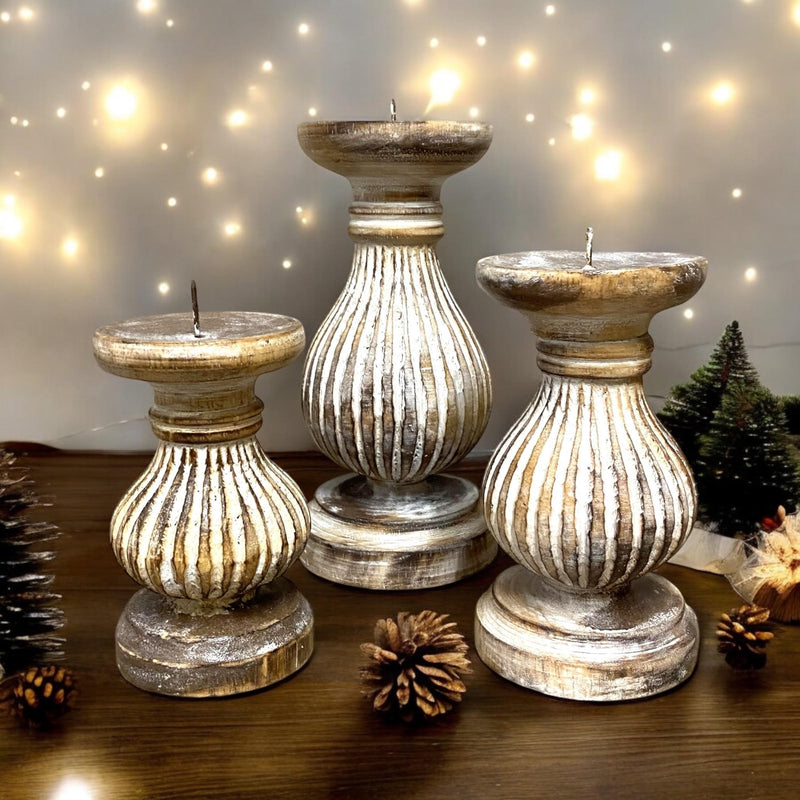 20/15/12CM SET 3 CANDLESTICKS