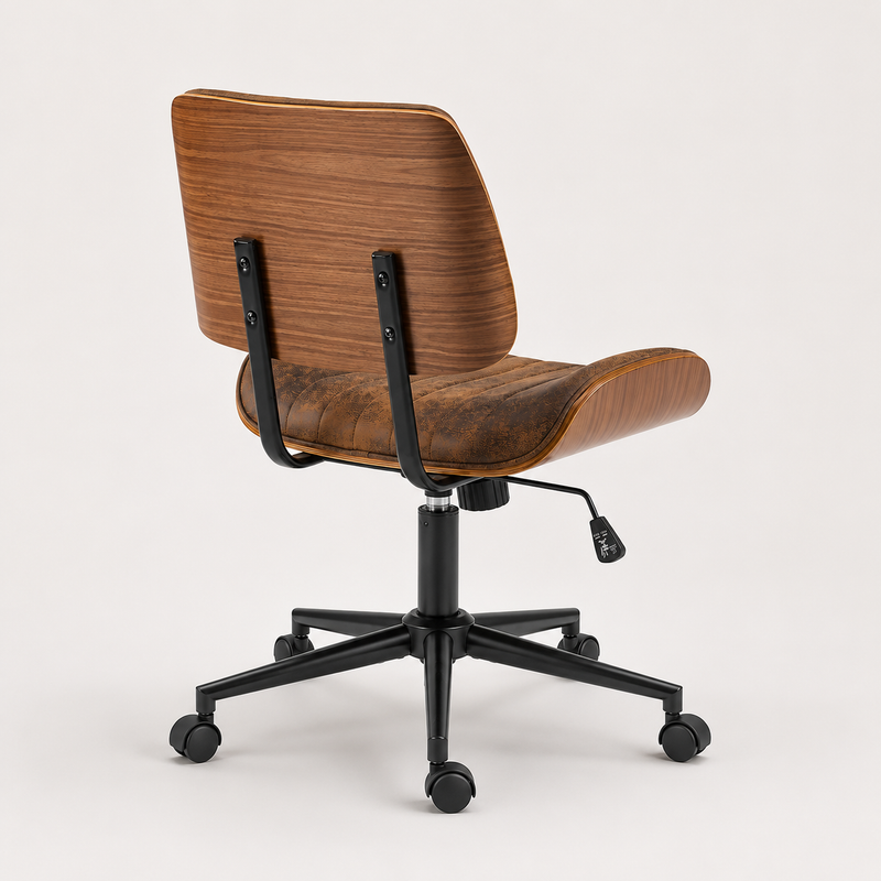 Orion Walnut Brown Swivel Office Chair