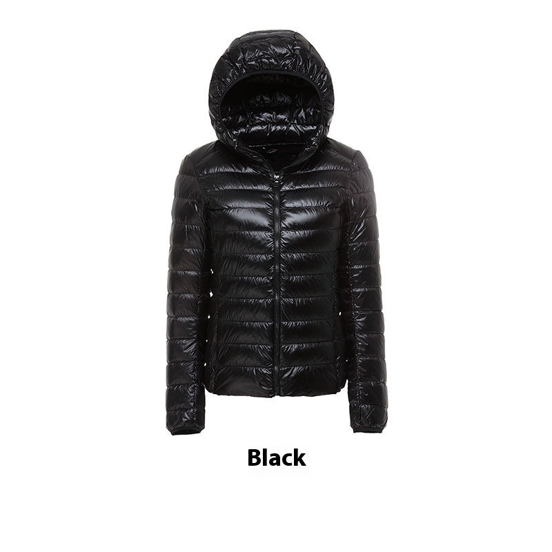 Women's Short Slim-fit Lightweight Thin Loose Hooded Coat