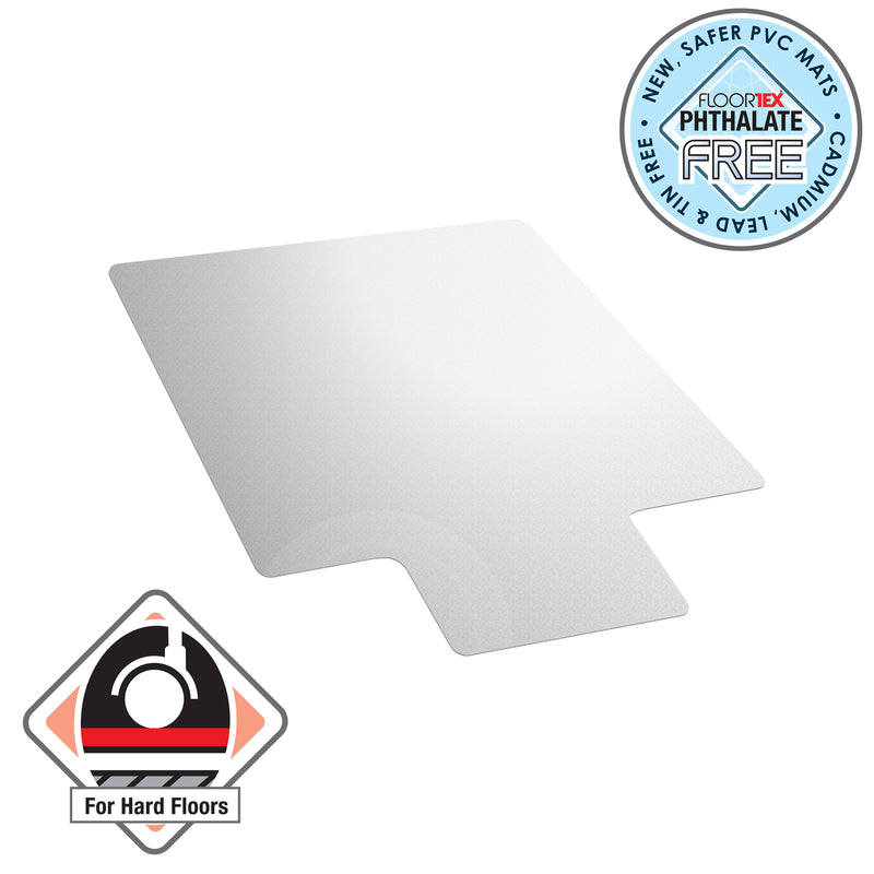 Advantagemat PVC Chair Mat for Hard Floors. Rectangular with Lip - 90 x 120cm