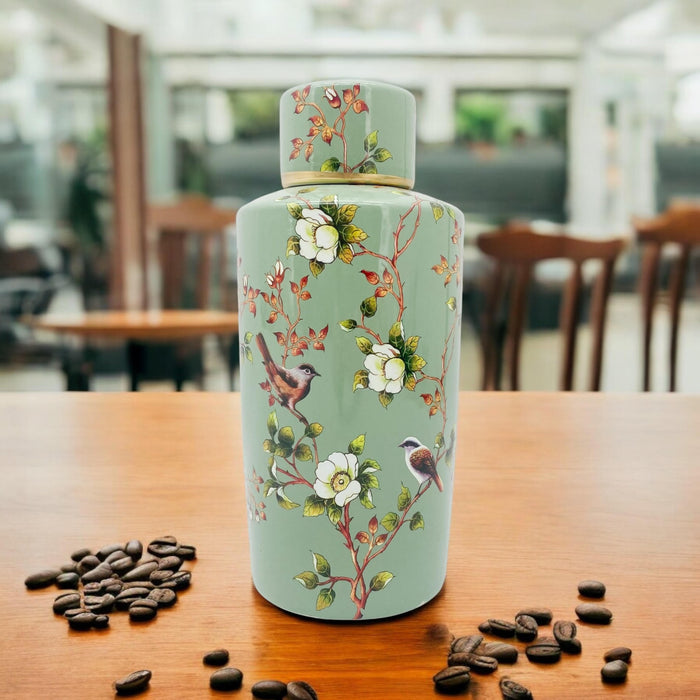 36CM CERAMIC JAR WITH LID