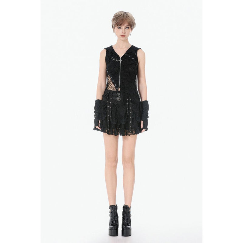 Dark in Love Rebel Punk Asymmetric Hooded Top