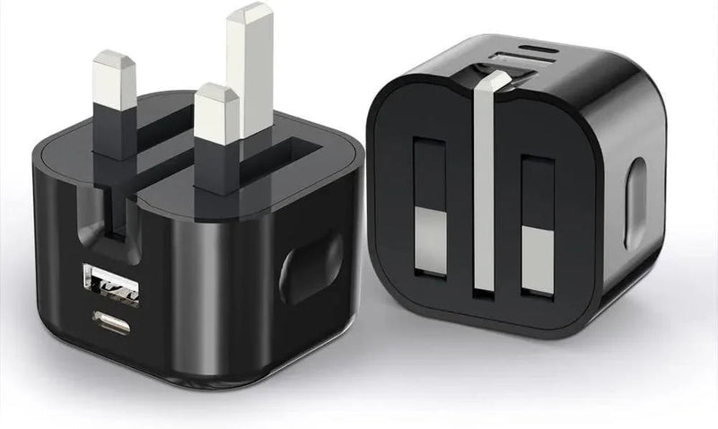 Fast PD Charger Dual USB Charging Adapter For iPhone Samsung Universal UK PLUG