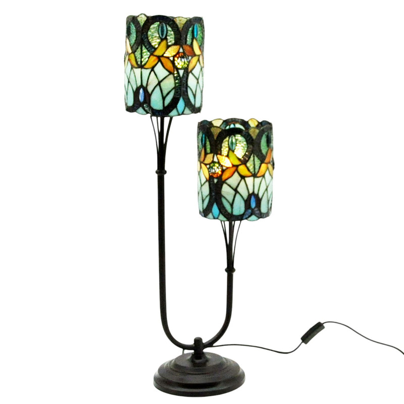 6" SHADE TWIN STEM TIFFANY LAMP