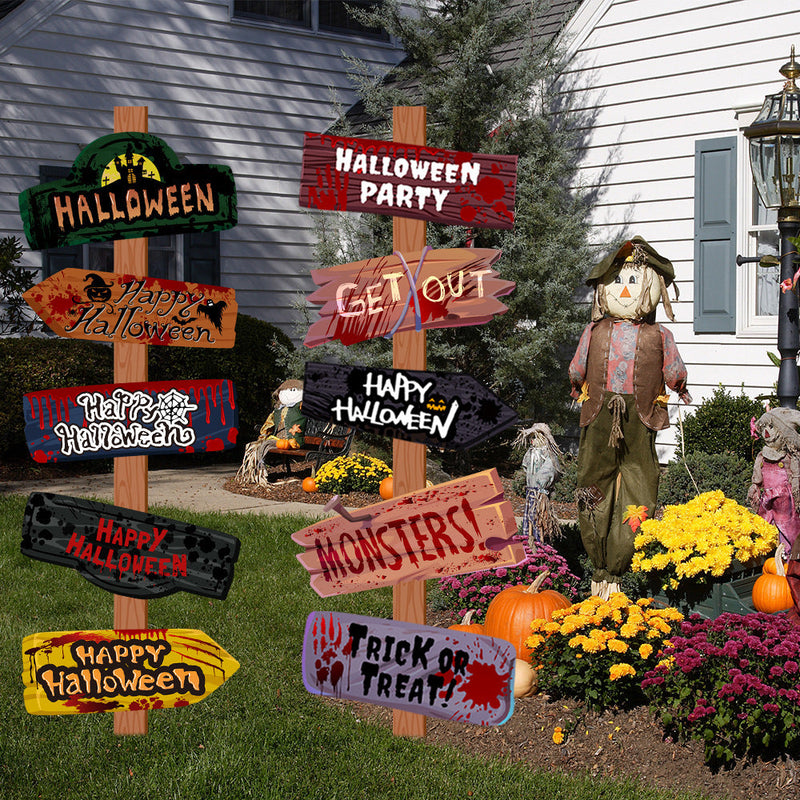 Creative Printing Halloween Decoration Props Paper Signs