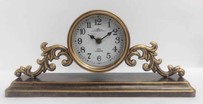 AcaciaHome Durable Table Clock, Art Deco Design, Elegant Home or Office Decor for Living Room, Hallway, Dining Room