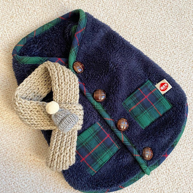 Dog Christmas Two Leg Vest Sweater Coat Scarf