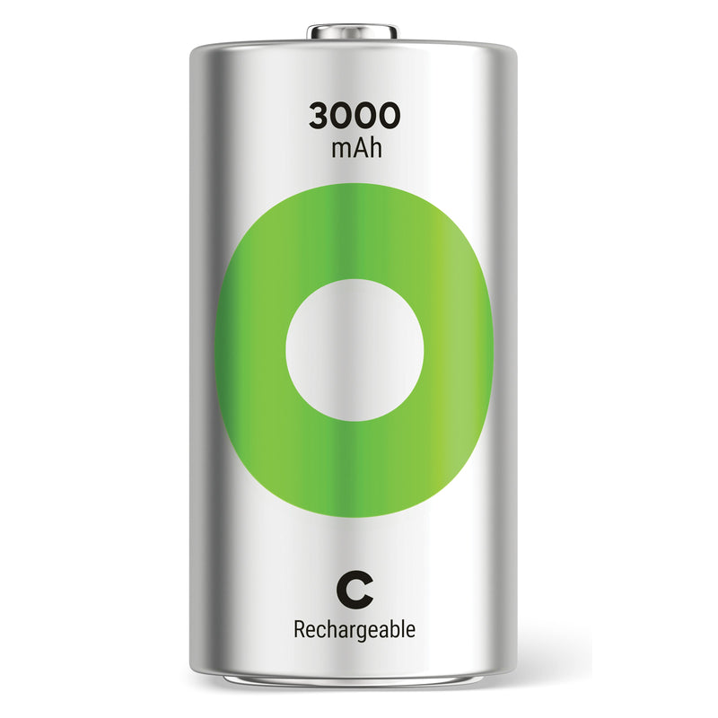 GP Recyko C Size 3000mAh Rechargeable Batteries