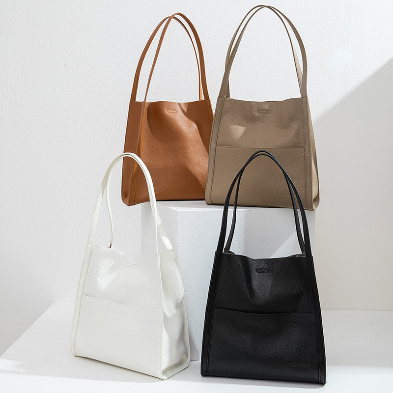Cowhide Tote Large Capacity Shoulder Bag