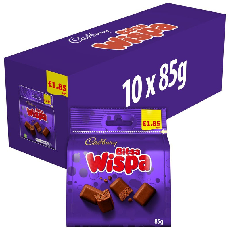 Cadbury Bitsa Wispa Chocolate Bag PMP 85g (Case of 10)