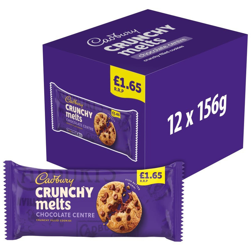 Cadbury Crunchy Melts Chocolate Centre PMP 156g (Case of 12)