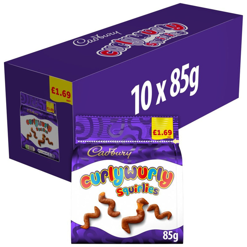 Cadbury Curlywurly Squirlies Chocolate 85g (Case of 10)
