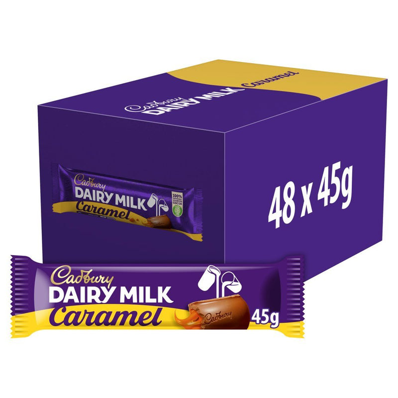 Cadbury Dairy Milk Caramel Chocolate Bar 45g (Case of 48)