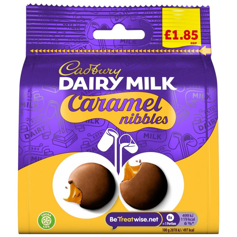 Cadbury Dairy Milk Caramel Nibbles Bag 95g (Case of 10)