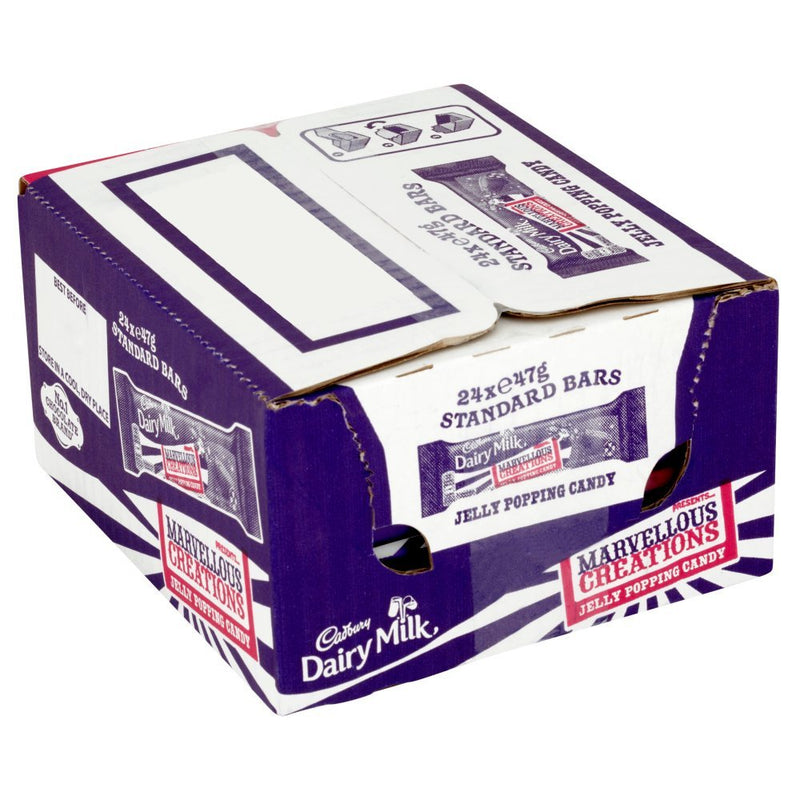 Cadbury Dairy Milk Marvellous Creations Jelly Popping Chocolate Bar PMP 47g (Case of 24)