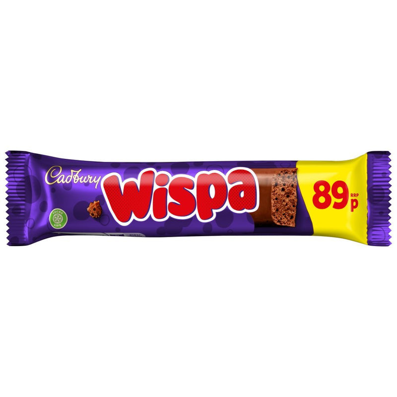 Cadbury Wispa Chocolate Bar, 36g (Case of 48)