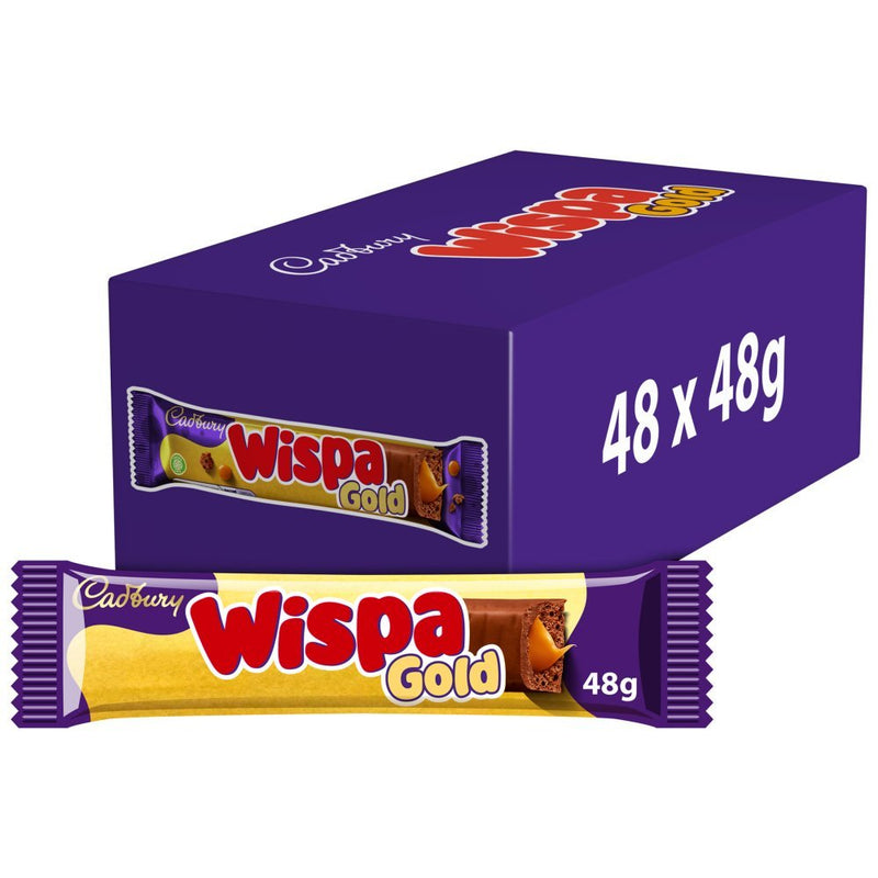 Cadbury Wispa Gold Chocolate Bar, 48g (Case of 48)