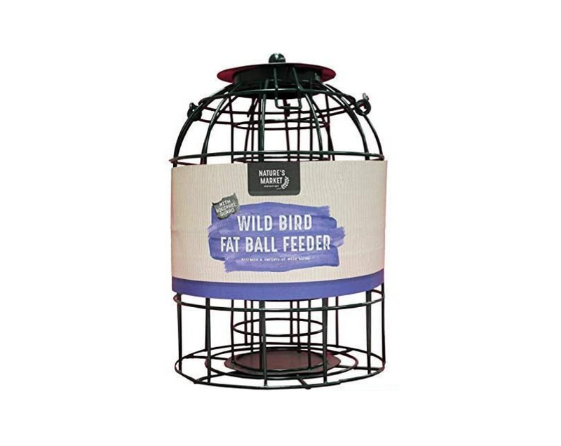 Caged Fat Ball Bird Feeder with Squirrel Guard 25cm