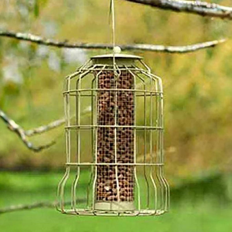 Caged Wild Bird Feeder for Seeds Nuts and Fat Balls 26cm