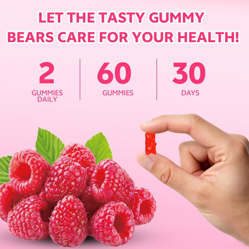 Calcium Citrate Gummies 1200mg – Chewable Calcium for Bone, Muscle & Immune Support | Raspberry Flavor, 120 Count