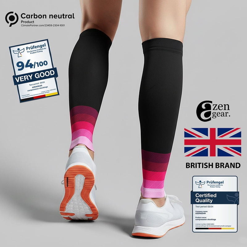 Calf Support Compression Sleeves (Pair) for Women, Men, Running, Shin Splints