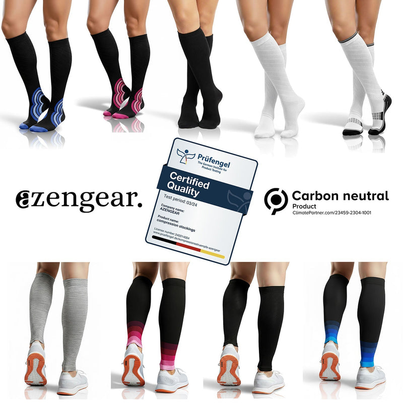 Calf Support Compression Sleeves (Pair) for Women, Men, Running, Shin Splints