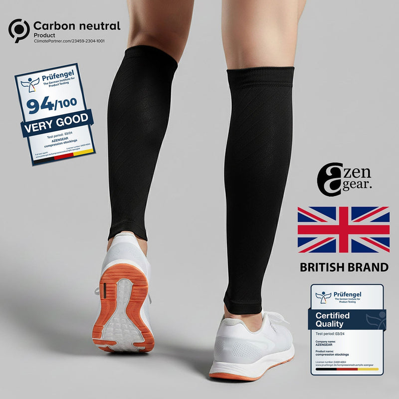 Calf Support Compression Sleeves (Pair) for Women, Men, Running, Shin Splints
