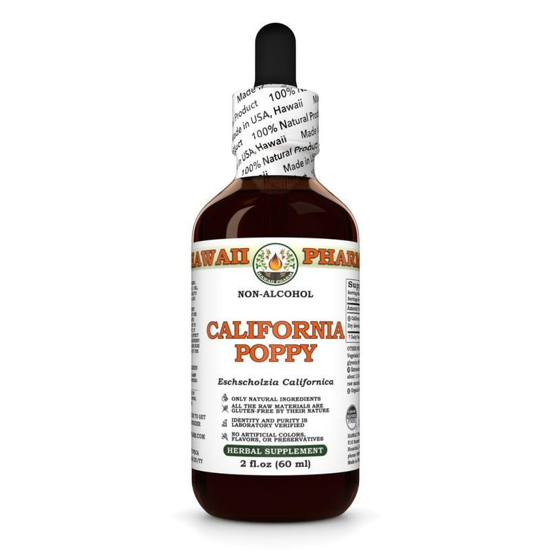 California Poppy Alcohol-Free Liquid Extract – Nervous System Support | HawaiiPharm 2 oz