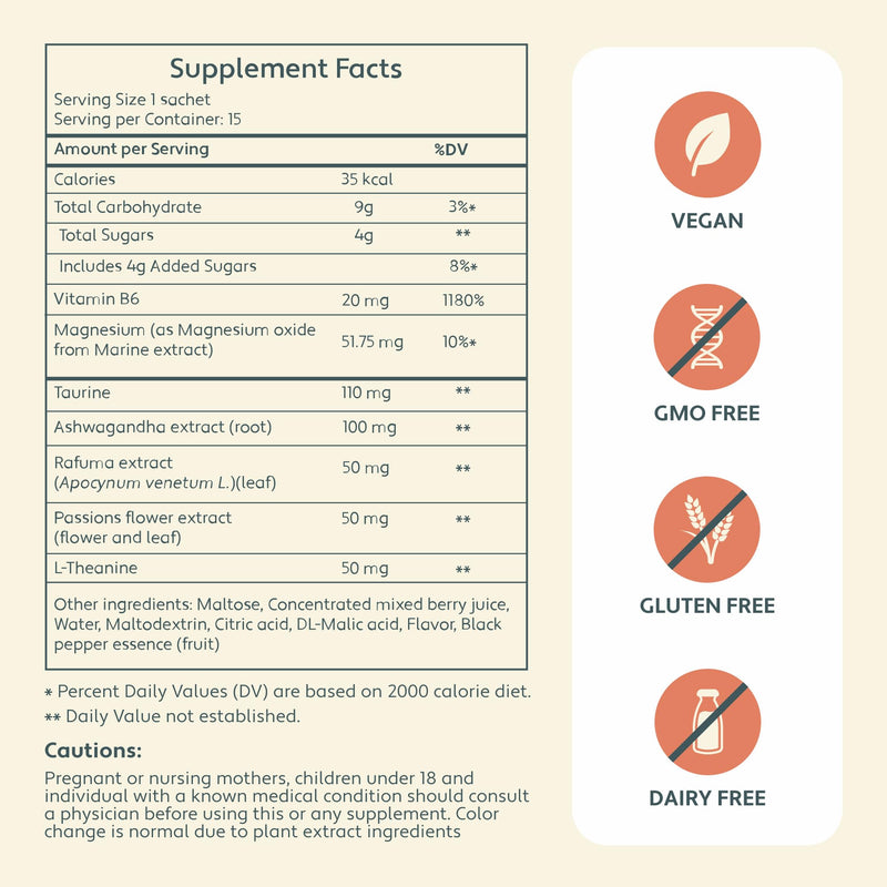 Calm & Clarity Raspberry Liquid Shot – Fast-Acting Calm (15-count)