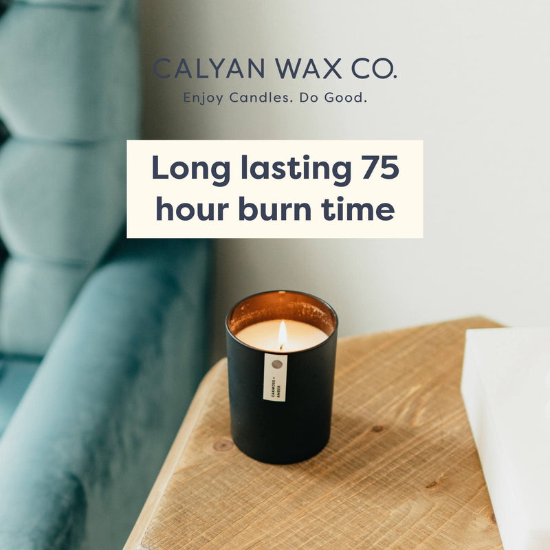 Calyan Wax Co. Fir & Clove Scented Candle – 75 Hour Burn, 10.2oz Black Tumbler