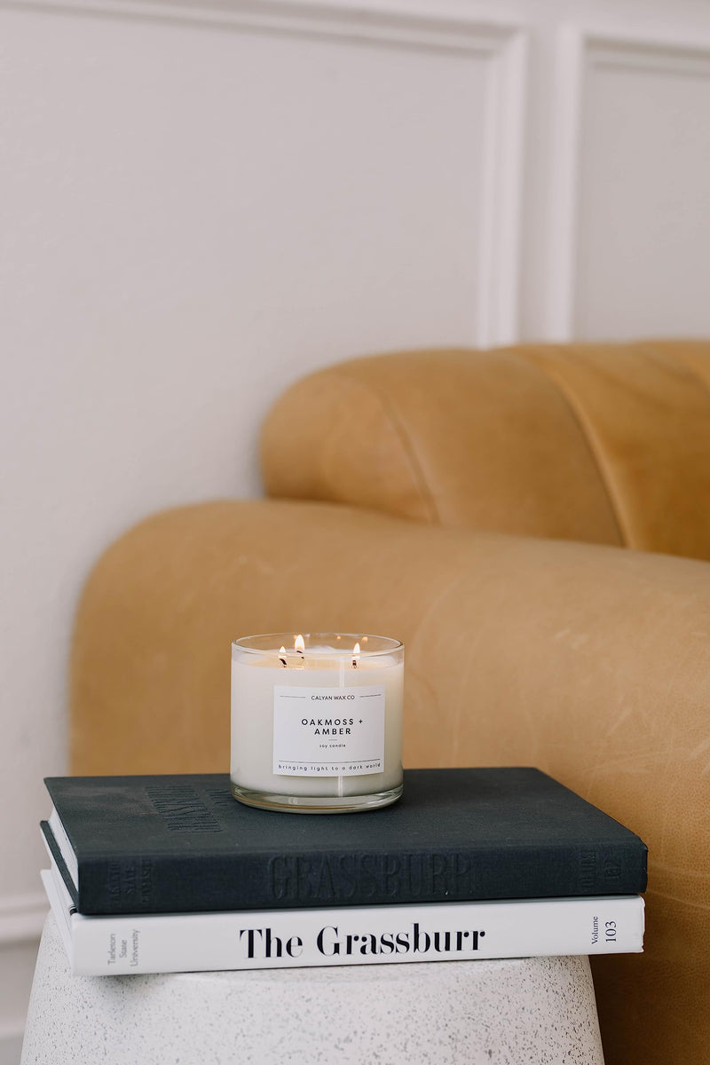 Calyan Wax Co. Apples & Maple Bourbon 3 Wick Soy Candle – 14.9oz