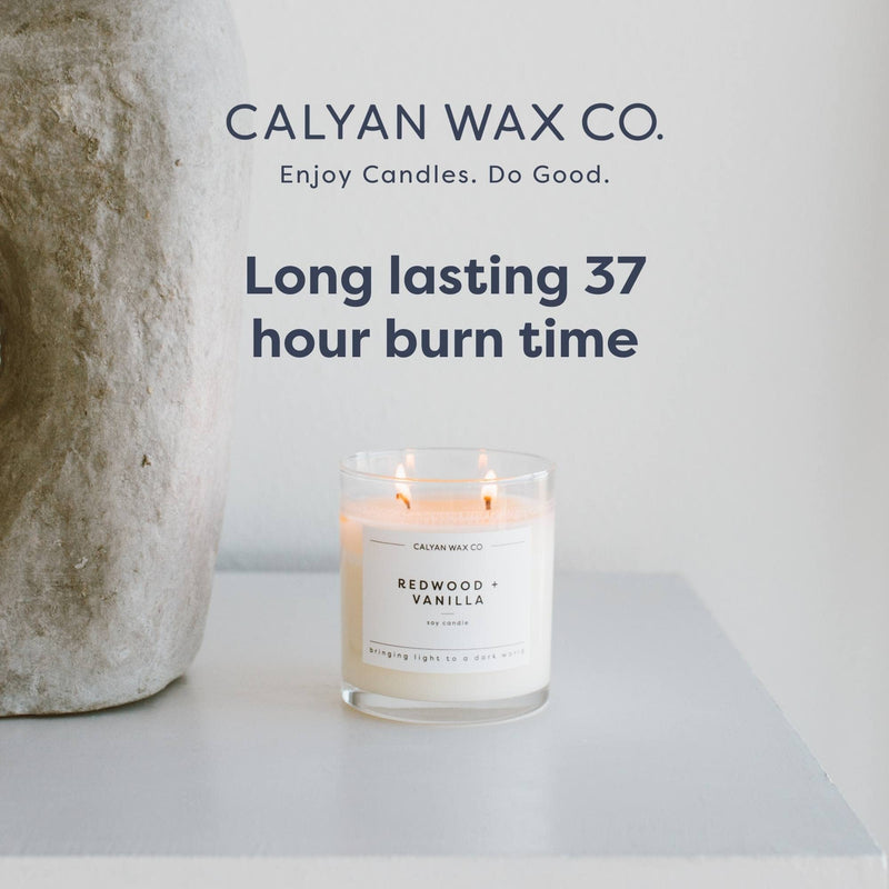 Calyan Wax Co. Evergreen & Eucalyptus 2-Wick Candle - 37-Hour Burn, Non-Toxic Soy, 8.8oz