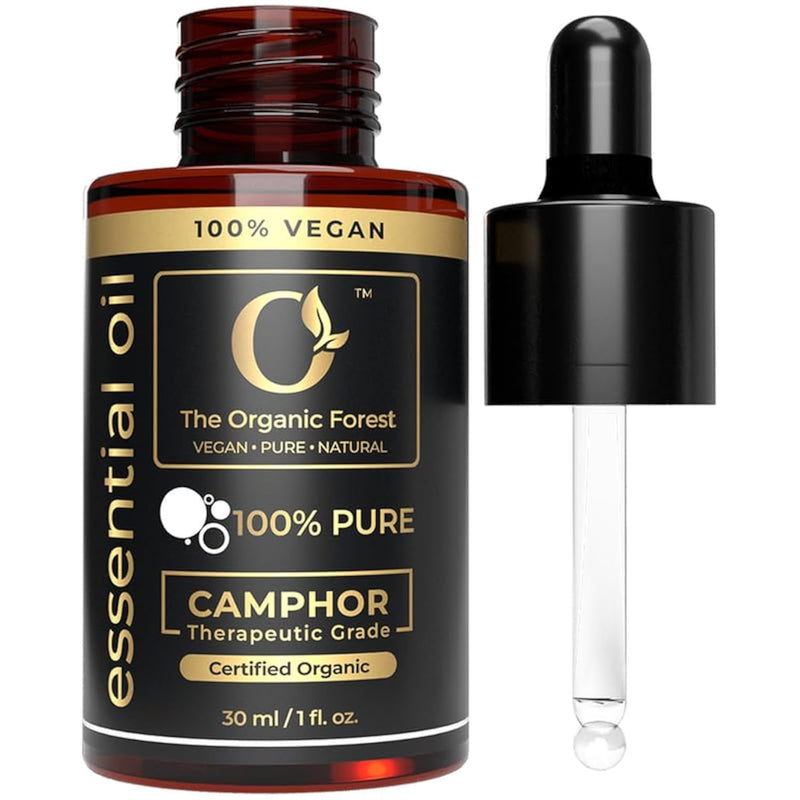 100% Plant Based Organic Camphor Essential Oil - Pure & Steam Distilled