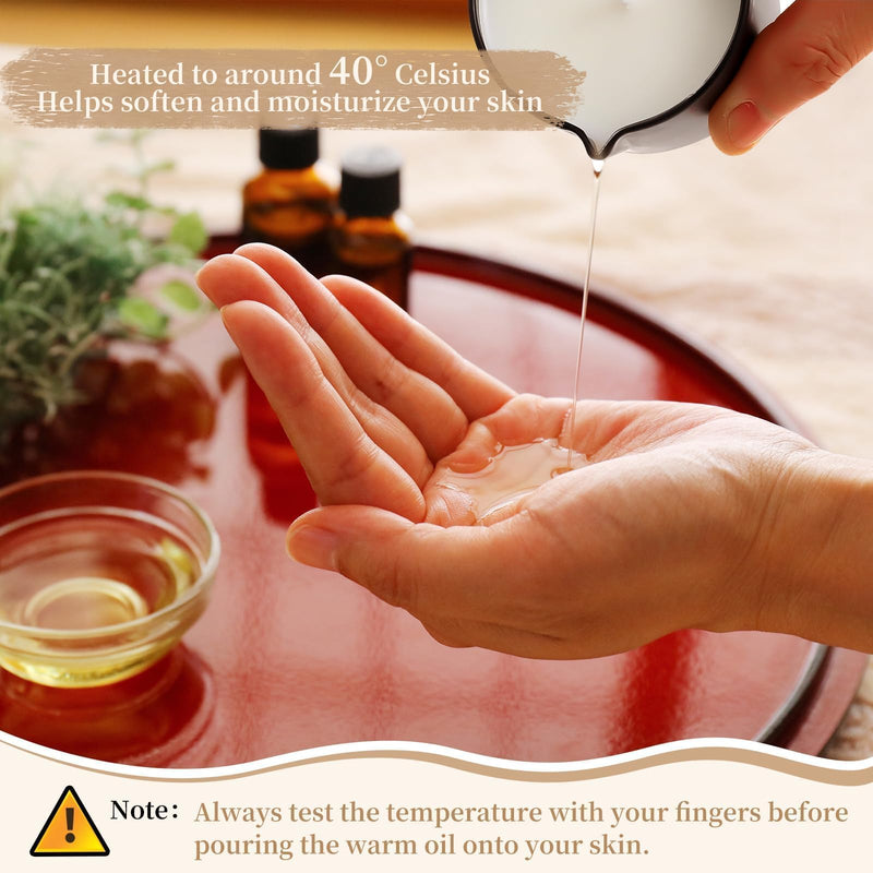 3 Pack Massage Oil Candles 2.35oz – Eucalyptus Mint, Cedar Sandalwood, Caramel Whisky