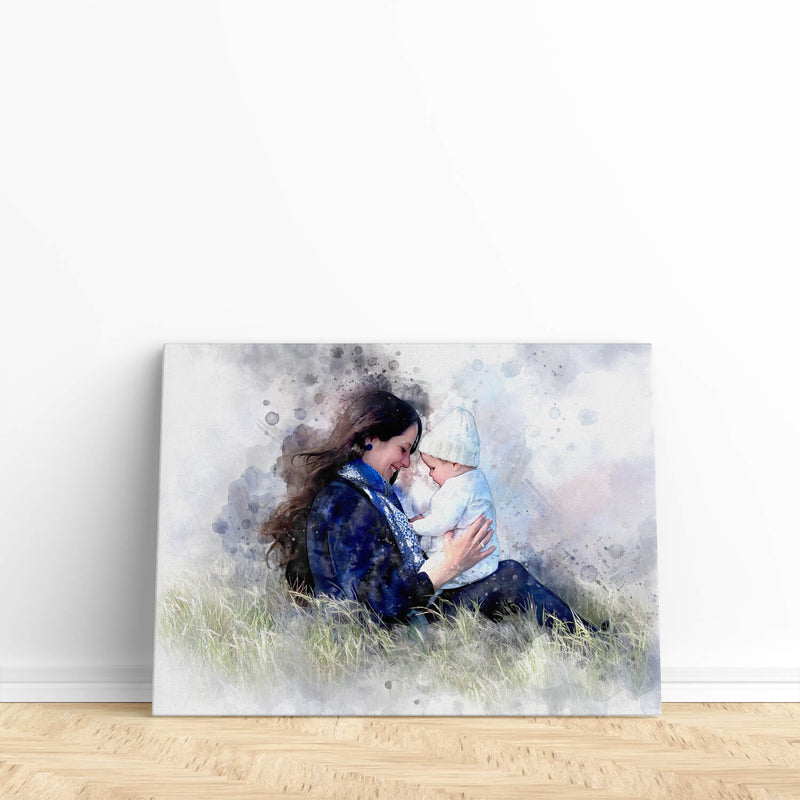 Personalised Watercolour Portrait - Canvas