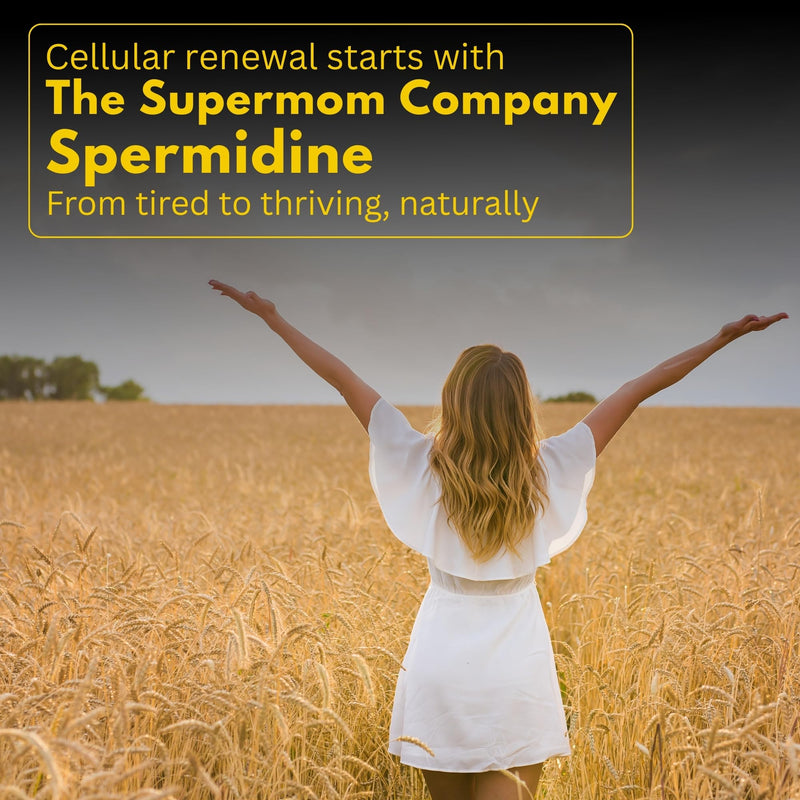 The Supermom Spermidine Supplement – 60 Veg Capsules, 1000 mg + BioPerine