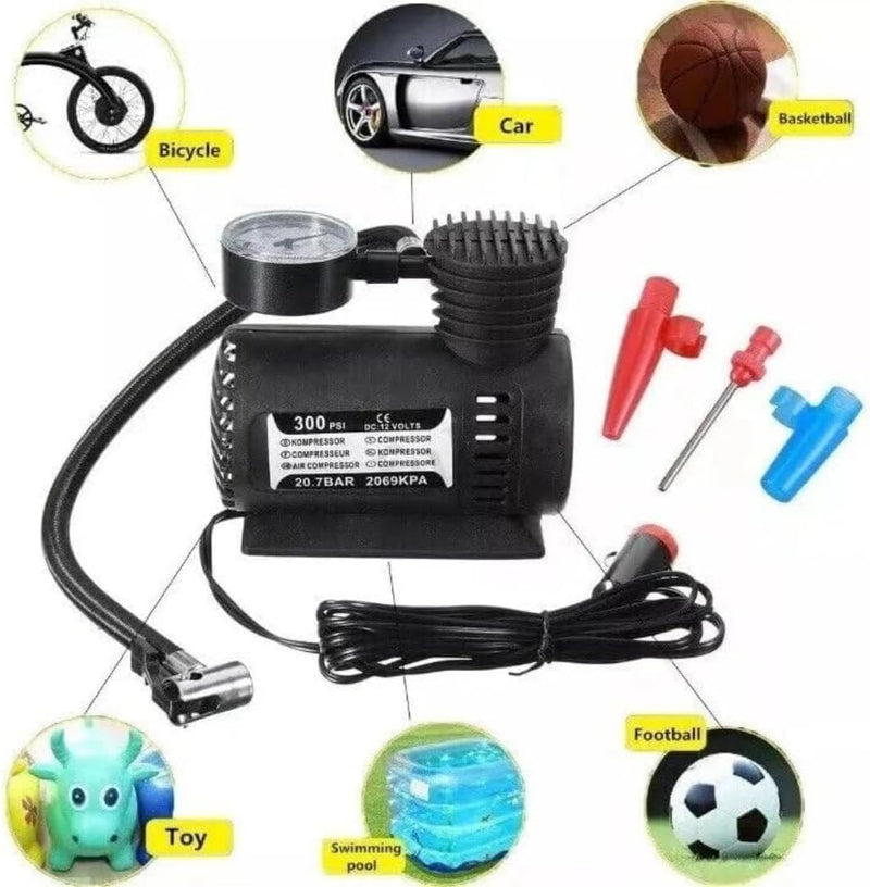 12V Car Tyre Inflator 300PSI Portable Air Compressor Pump