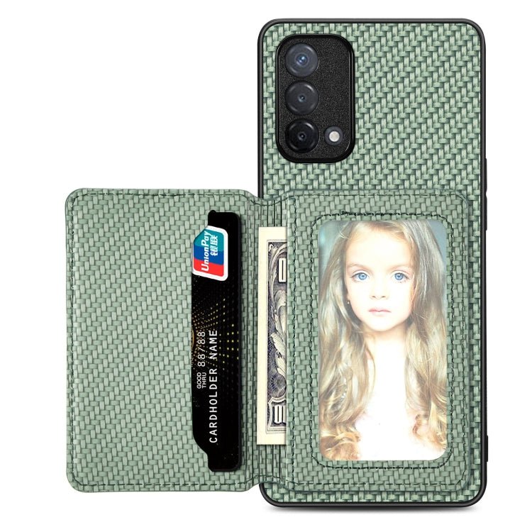 Carbon Fiber Magnetic Card Bag Phone Case, For OPPO A74 5G, For OPPO A78, For OPPO A94 5G, For OPPO Find X6 Pro - InStock