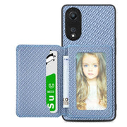 Carbon Fiber Magnetic Card Bag Phone Case, For OPPO A74 5G, For OPPO A78, For OPPO A94 5G, For OPPO Find X6 Pro - InStock