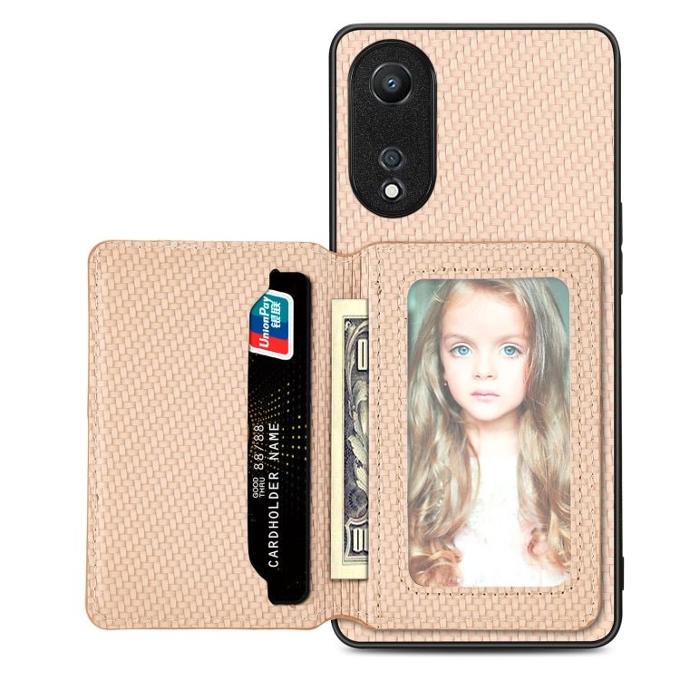 Carbon Fiber Magnetic Card Bag Phone Case, For OPPO A74 5G, For OPPO A78, For OPPO A94 5G, For OPPO Find X6 Pro - InStock