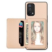Carbon Fiber Magnetic Card Bag Phone Case, For OPPO A74 5G, For OPPO A78, For OPPO A94 5G, For OPPO Find X6 Pro - InStock